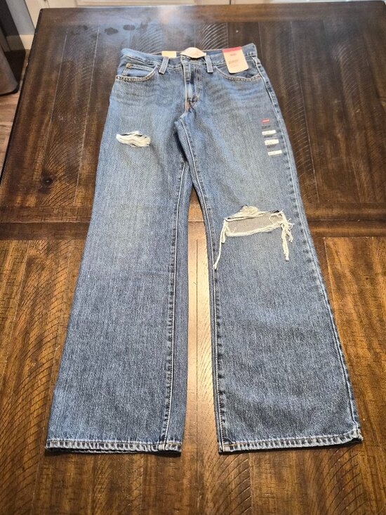 Levi's Denim - Levis Womens 94 Baggy Bootcut Jeans Size 25 x 31 Blue Denim Mid Rise NWT G551